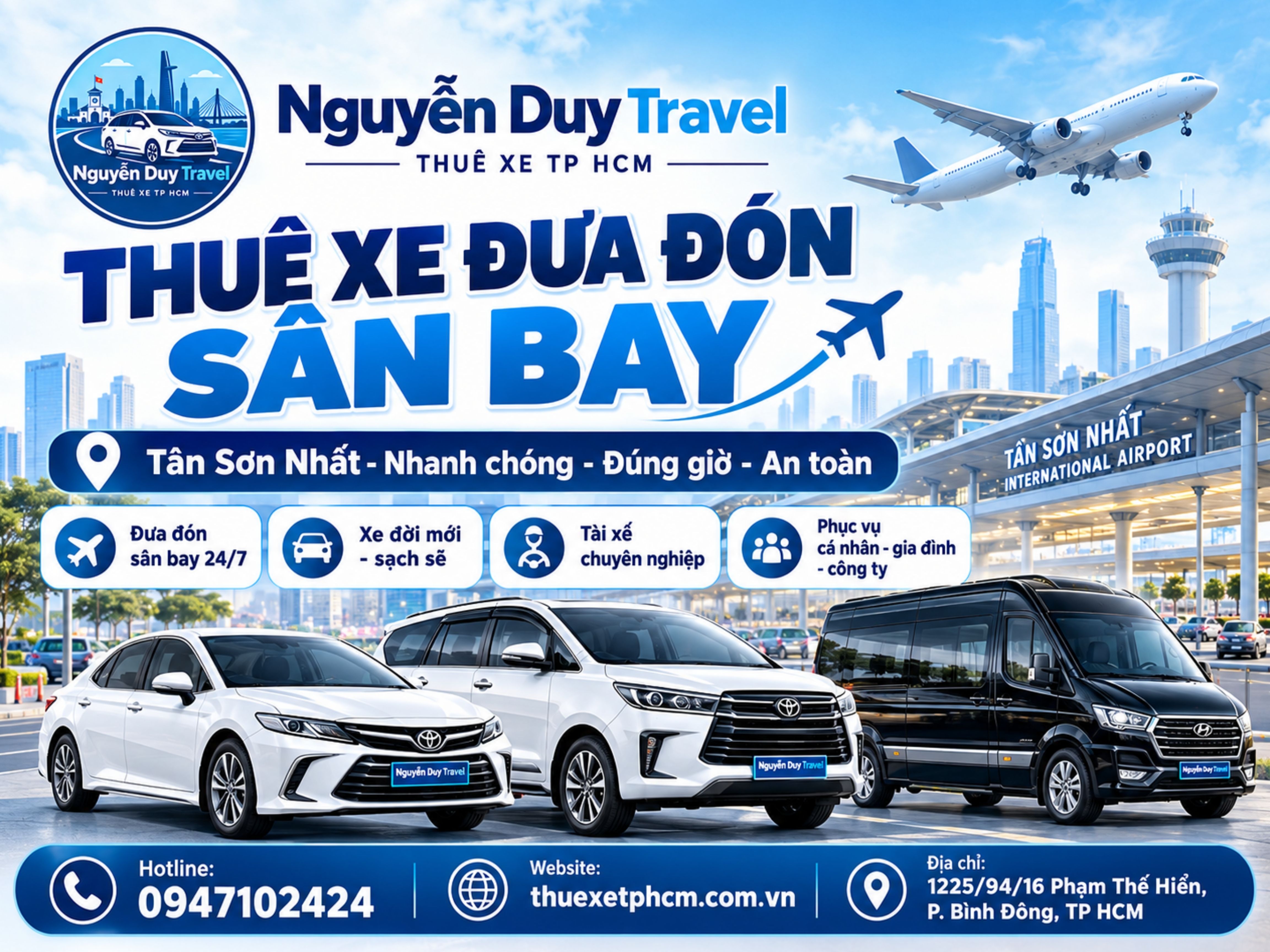 Xe Đưa Đón Sân Bay Cần Thơ Từ An Giang | Thuê Xe An Giang Nguyễn Duy Travel